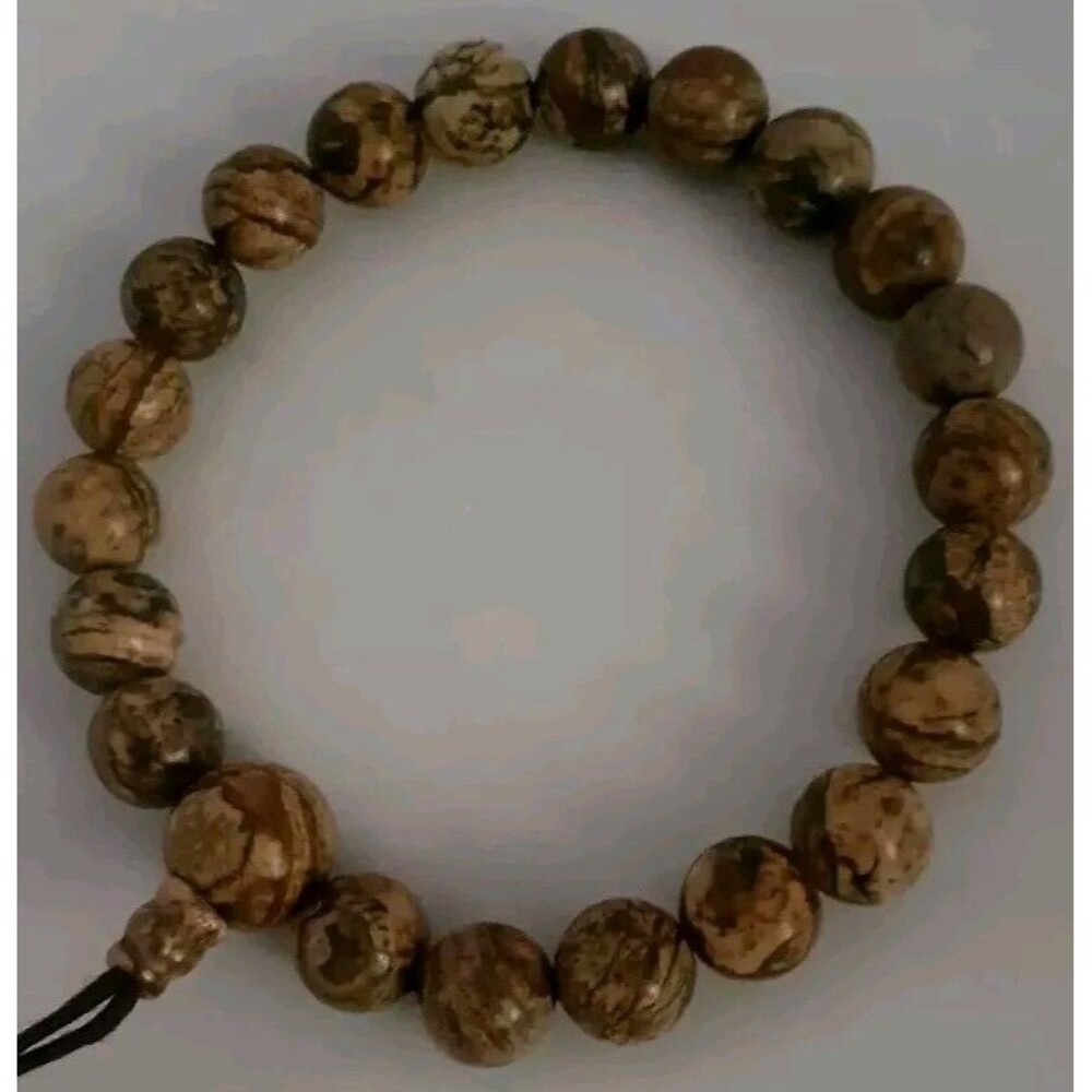 Jasper Gemstone Adjusts Stretch Bracelet